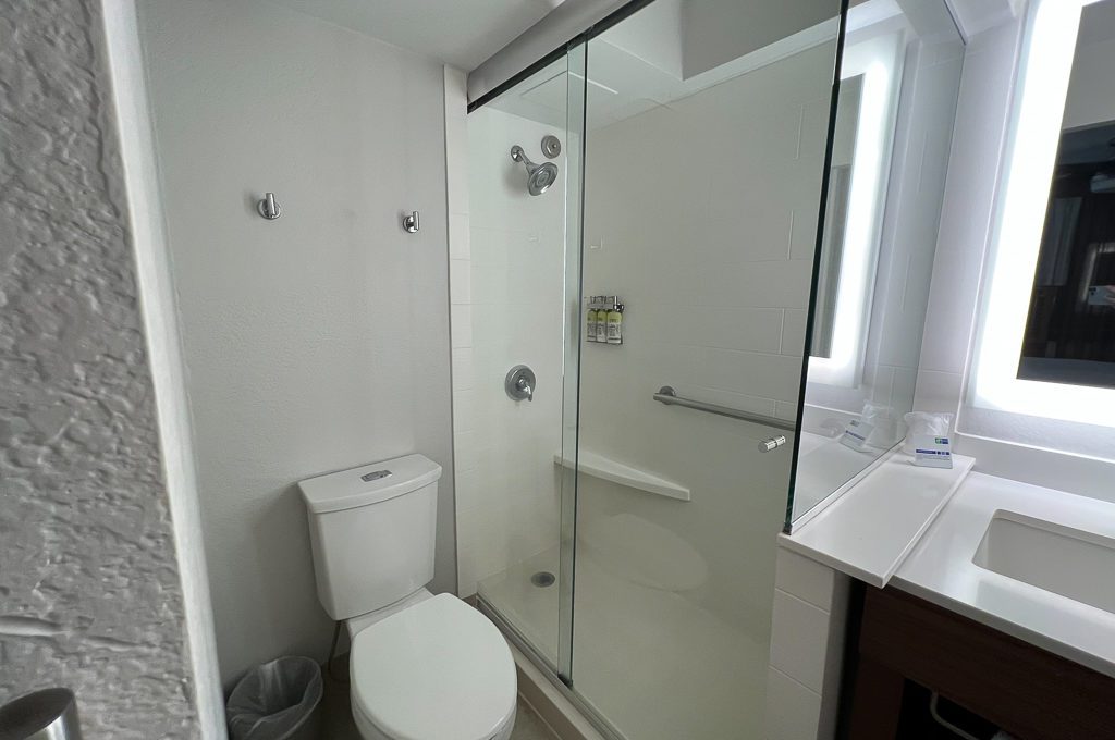 Accessible hotel bathroom
